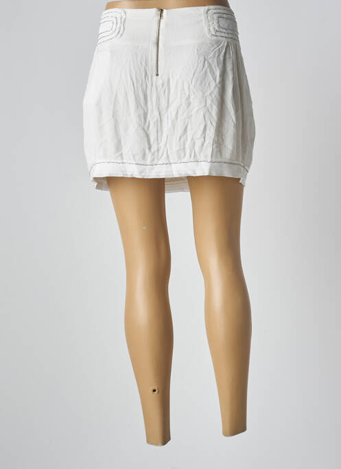 Jupe courte blanc SEE U SOON pour femme