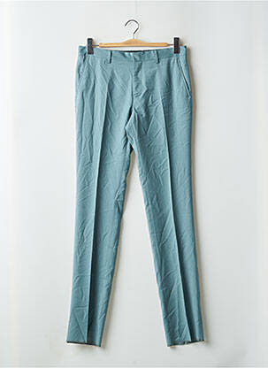Pantalon chino fermeture zippée sous rabat avec crochet taille normale vert AZZARO homme