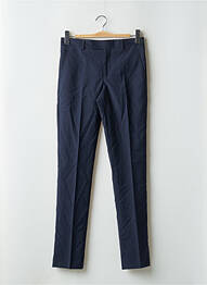 Pantalon chino fermeture zippée sous rabat avec crochet taille normale bleu BALIBARIS homme