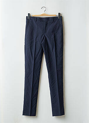 Pantalon chino fermeture zippée sous rabat avec crochet taille normale bleu BALIBARIS homme