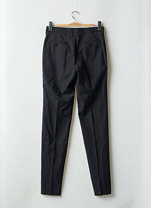 Pantalon chino fermeture zippée sous rabat avec crochet taille haute noir DE FURSAC homme