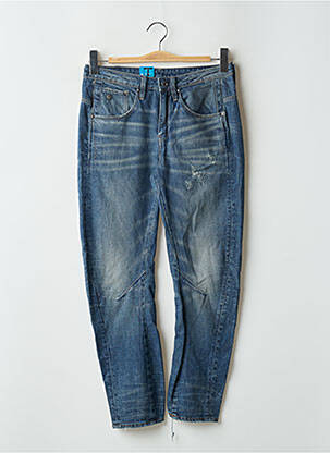 Jeans coupe slim effet usé délavé taille basse bleu G STAR femme