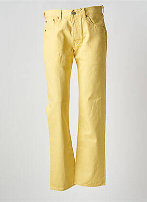 Jeans coupe droite fermeture boutonnée sur le devant taille normale jaune LEVI'S homme