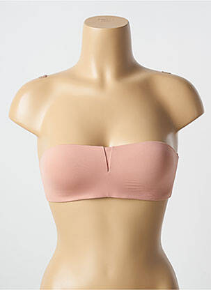 Soutien-gorge effet matière satinée haut bandeau rose PASSIONATA femme