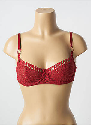 Soutien-gorge effet matière satinée haut soutien-gorge emboitant rouge PASSIONATA femme