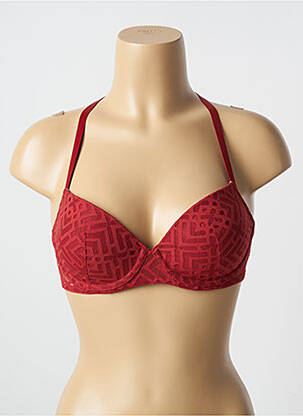 Soutien-gorge effet matière satinée haut soutien-gorge moulé rouge PASSIONATA femme