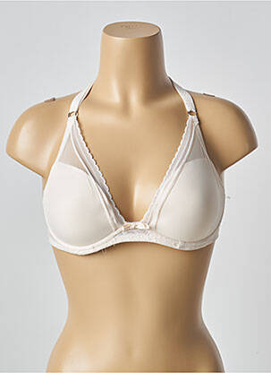 Soutien-gorge effet matière satinée haut soutien-gorge moulé beige PASSIONATA femme