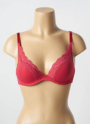Soutien-gorge effet matière satinée haut soutien-gorge moulé rouge PASSIONATA femme