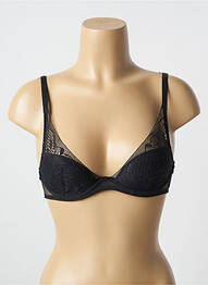 Soutien-gorge effet matière satinée haut soutien-gorge moulé noir PASSIONATA femme