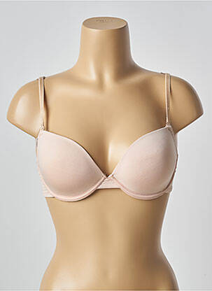 Soutien-gorge effet matière satinée haut soutien-gorge moulé chair STEFFY femme
