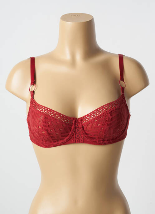 Soutien-gorge effet matière satinée haut soutien-gorge emboitant rouge PASSIONATA femme