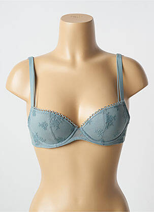 Soutien-gorge effet matière satinée haut soutien-gorge moulé bleu PASSIONATA femme