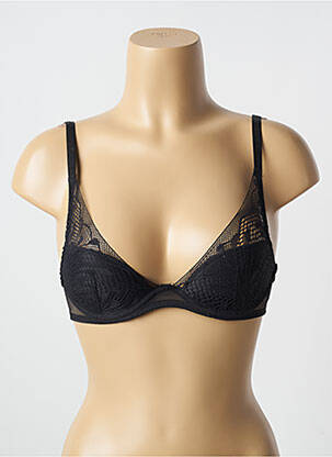 Soutien-gorge effet matière satinée haut soutien-gorge moulé noir PASSIONATA femme