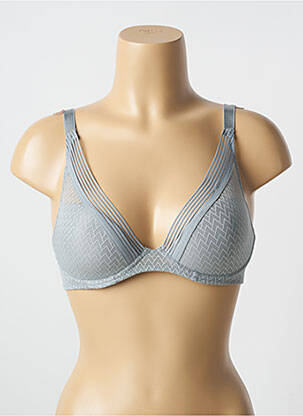 Soutien-gorge effet matière satinée haut soutien-gorge moulé gris PASSIONATA femme