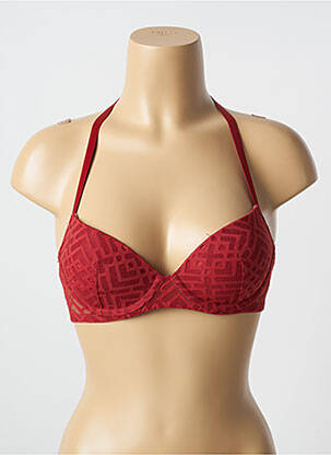 Soutien-gorge effet matière satinée haut soutien-gorge moulé rouge PASSIONATA femme