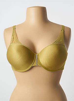 Soutien-gorge effet matière satinée haut soutien-gorge moulé vert PASSIONATA femme