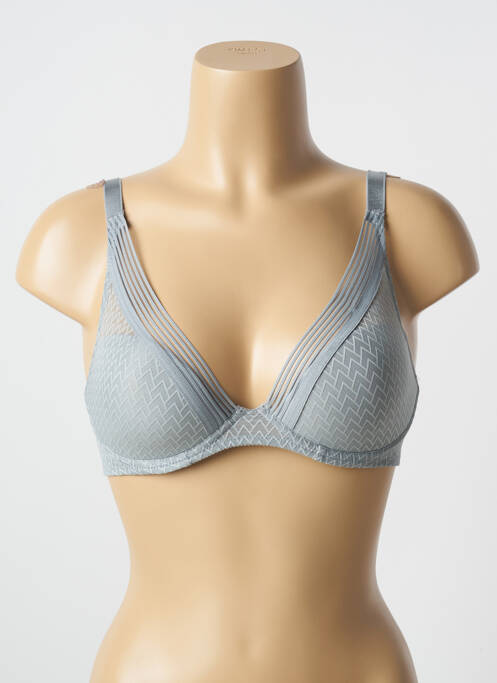 Soutien-gorge effet matière satinée haut soutien-gorge moulé gris PASSIONATA femme