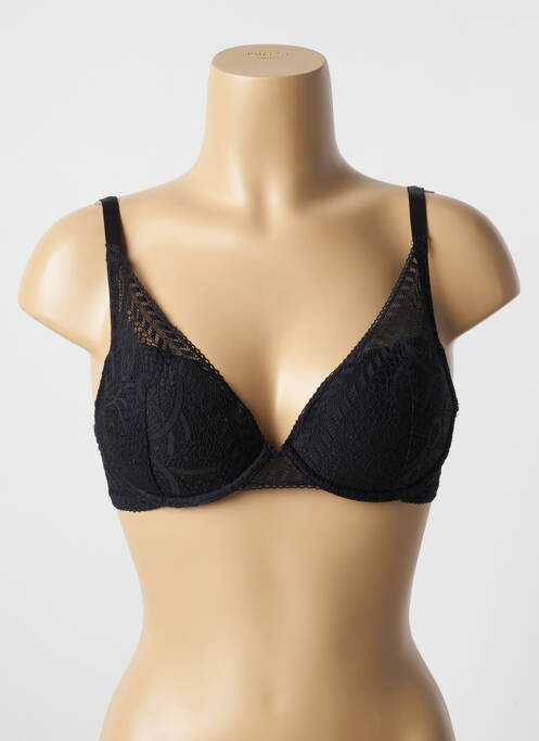 Soutien-gorge effet matière satinée haut soutien-gorge moulé noir PASSIONATA femme