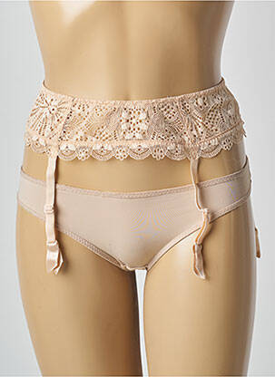 Guêpière/porte-jarretelle effet matière satinée chair PRINCESSE TAM-TAM femme