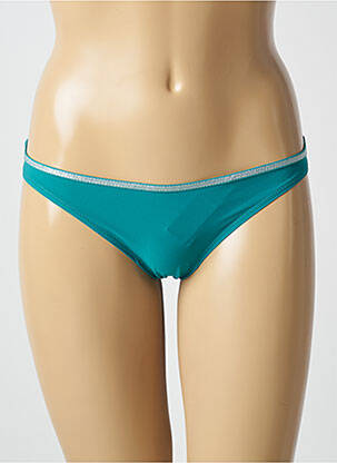 Bas de maillot de bain effet matière satinée culotte vert PRINCESSE TAM-TAM femme
