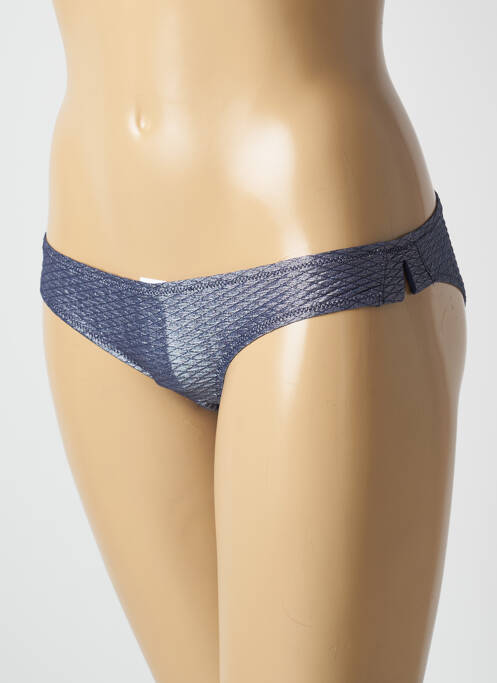 Bas de maillot de bain effet matière satinée culotte bleu PRINCESSE TAM-TAM femme