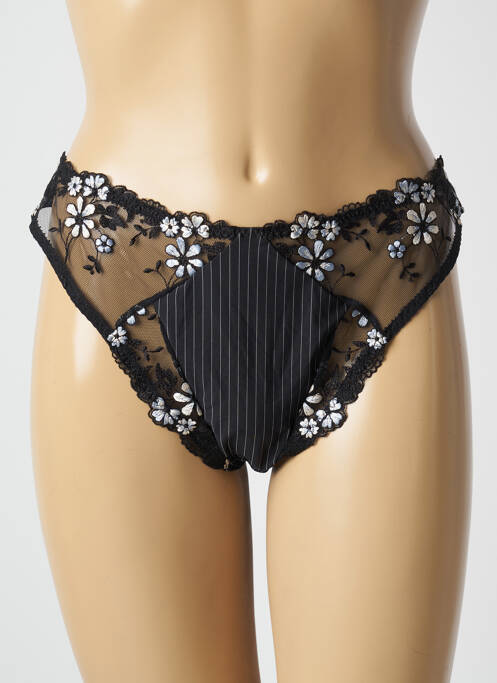 Tanga noir EMPREINTE pour femme