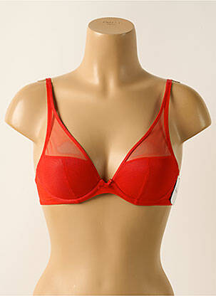 Soutien-gorge effet matière satinée haut soutien-gorge moulé rouge AUBADE femme