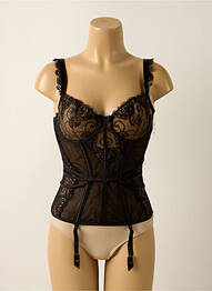 Corset légère et transparente noir AUBADE femme
