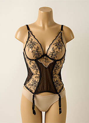 Corset haut soutien-gorge emboitant noir AUBADE femme