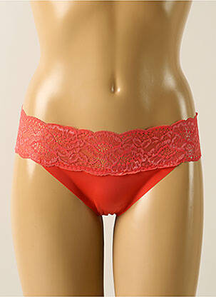 Tanga effet matière satinée orange AUBADE femme