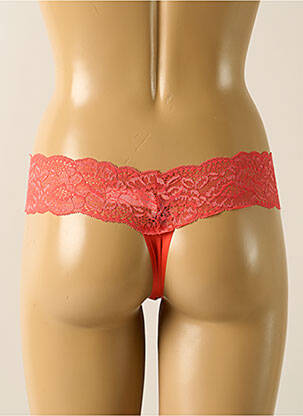 Tanga effet matière satinée orange AUBADE femme