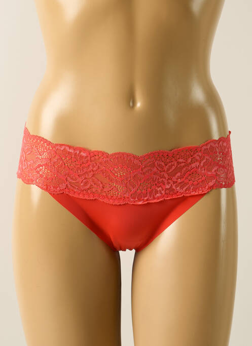 Tanga effet matière satinée orange AUBADE femme