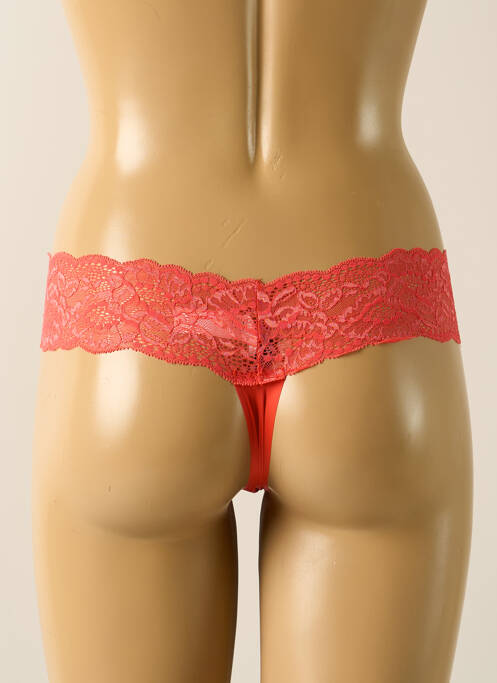 Tanga effet matière satinée orange AUBADE femme
