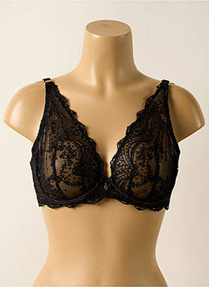 Soutien-gorge tissage dentelle haut soutien-gorge emboitant noir AUBADE femme