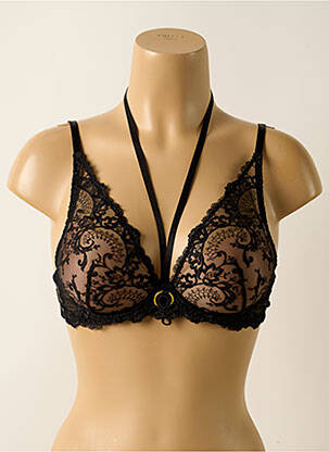 Soutien-gorge tissage dentelle haut soutien-gorge emboitant noir AUBADE femme