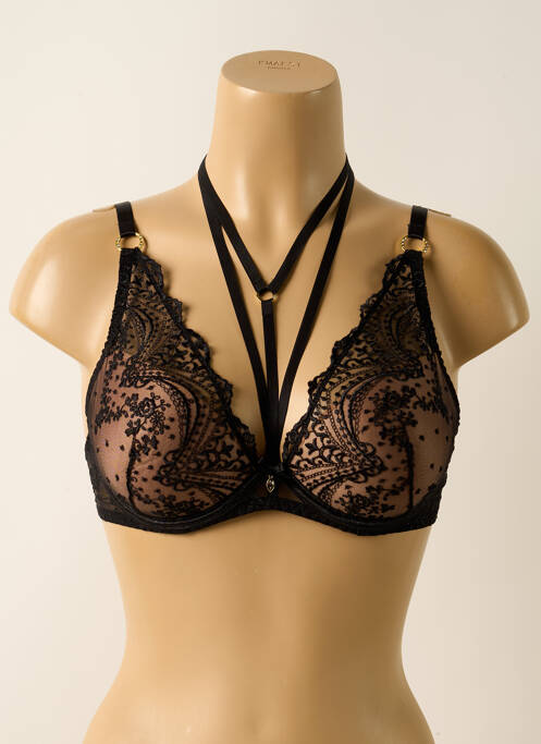 Soutien-gorge tissage dentelle haut soutien-gorge emboitant noir AUBADE femme
