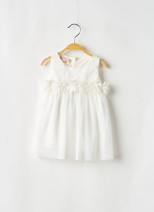 Robe mi-longue blanc PLEASE pour fille