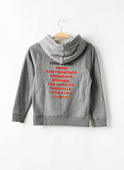 Sweat-shirt à capuche gris HERO SEVEN pour garçon seconde vue