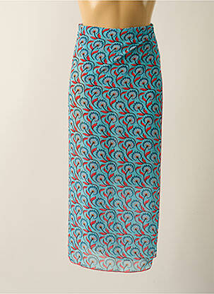 Paréo tissage crêpe bleu ANTIGEL femme