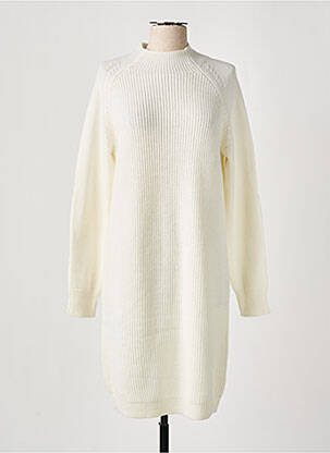 Robe pull coupe droite manches longues beige DIANE LAURY femme