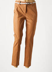 Pantalon chino marron C'EST BEAU LA VIE pour femme seconde vue