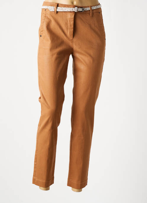 Pantalon chino marron C'EST BEAU LA VIE pour femme