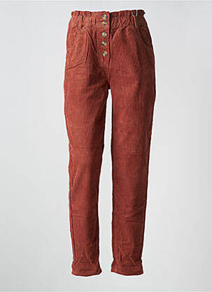 Pantalon droit taille normale taille normale orange C'EST BEAU LA VIE femme