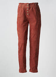 Pantalon droit taille normale taille normale orange C'EST BEAU LA VIE femme