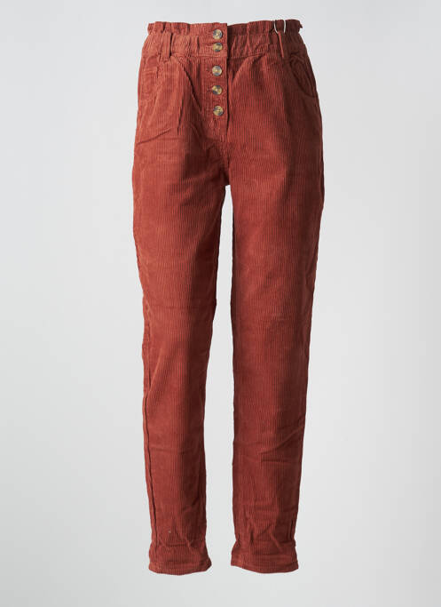 Pantalon droit orange C'EST BEAU LA VIE pour femme