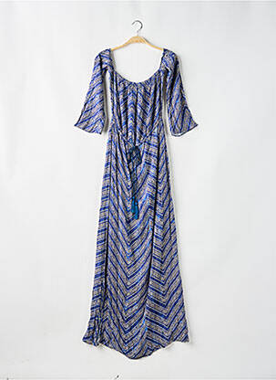 Robe longue imprimé fantaisie manches 3/4 bleu CIA.MARITIMA femme