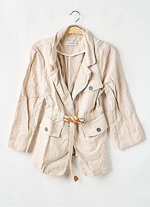 Veste casual col tailleur beige LILI SIDONIO femme