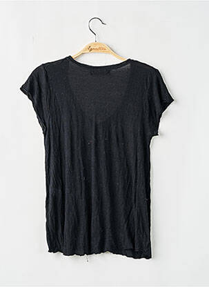 Top coupe fluide manches courtes noir DROLATIC femme