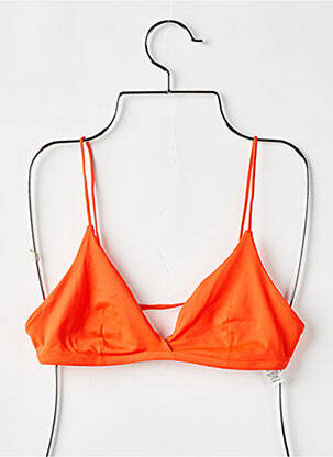 Haut de maillot de bain stretch haut triangles orange WEEKDAY femme