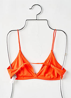 Haut de maillot de bain stretch haut triangles orange WEEKDAY femme
